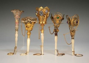 Victorian tussy mussy holders