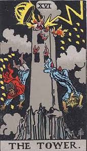 The Tower XV1 from the Rider-Waite tarot deck