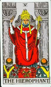 The Hierophant - V in the Rider-Waite Deck