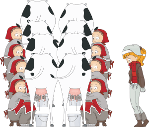 8 maids milking - pic via staceyreid.com