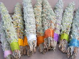 sage sticks for energetic cleansing of a space - pic via liveinart.com 