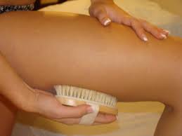 dry skin brushing - pic via slenderresults.com