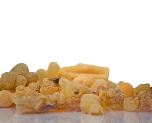 Frankincense resin in it's organic form is then distilled into an essential oil