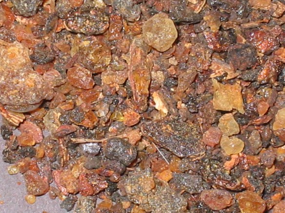 Myrrh in its natural form before it undergoes steam distillation to produce an essential oil