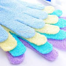 Body exfoliating gloves - pic via aliexpress.com