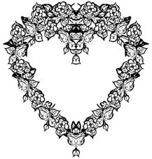 Old fashioned ornate heart