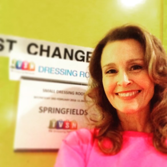 My dressing room for the day - feeling nervous