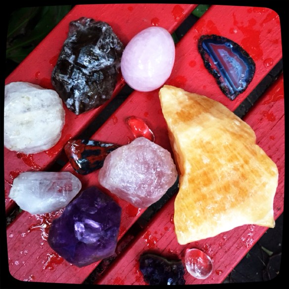 crystals waiting the charge of the moon