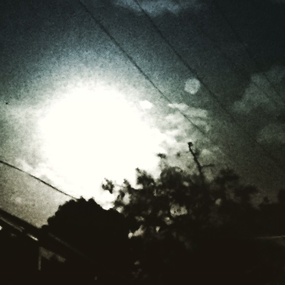 Super moon over urban Sydney